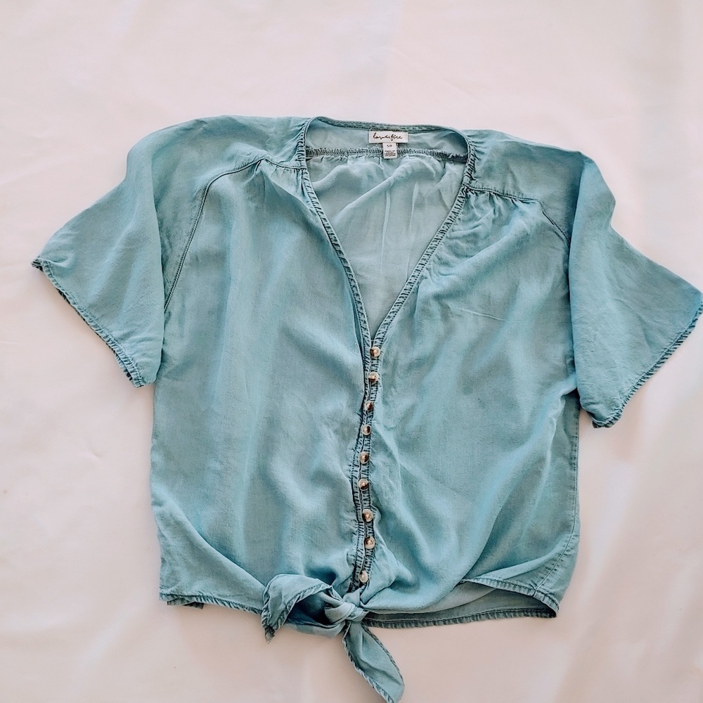 Love fire tie blouse